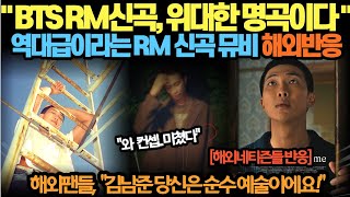 " BTS RM신곡, 위대한 명곡이다 "역대급이라는 RM 신곡 뮤비 해외반응