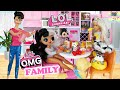LOL FAMILY LOL Surprise - Dollie's Family Morning Routine Getting Ready for School with OMG Dolls!