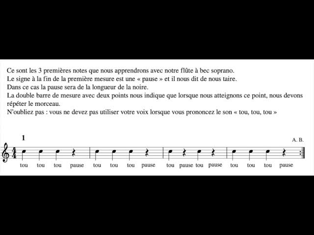 Méthode pour la flûte à bec soprano, introduction 