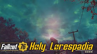 The Stuttering Bounty Hunter In Fallout 76 Helps Spread The Word Of Our Holy Lorespadian PvP.