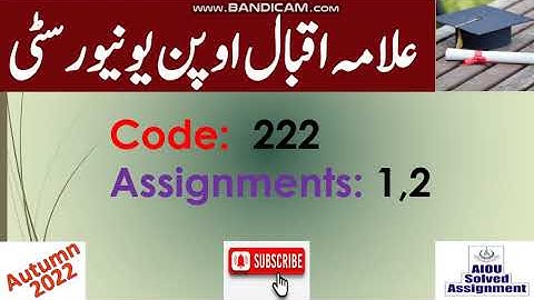 AIOU Code 222-1,2 Solved Assignment No.1,2 Autumn 2022