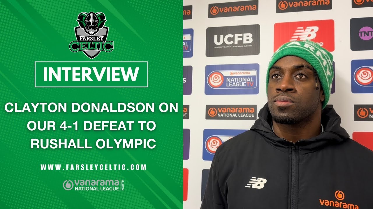 Read the full article - Post-Match Reaction: Clayton Donaldson vs Rushall Olympic (H)