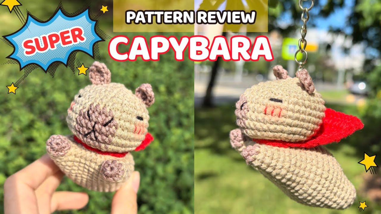 Super Capybara Amigurumi Crochet Pattern Review 💚 link in the description