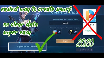 How to create smurf account in Mobile Legends 2020 | super fast and easy | No clear data needed