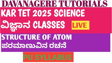TET 2025 PREPARATION PU SYLLABUS SCIENCE CLASSES- STRUCTURE OF ATOM