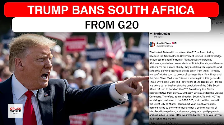 BREAKING: Trump Shocks World by Banning South Africa From 2026 G20 Summit
