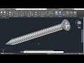 autoCAD 3D, Screw in autoCAD, how to draw screw, 4.0×50mm single thread