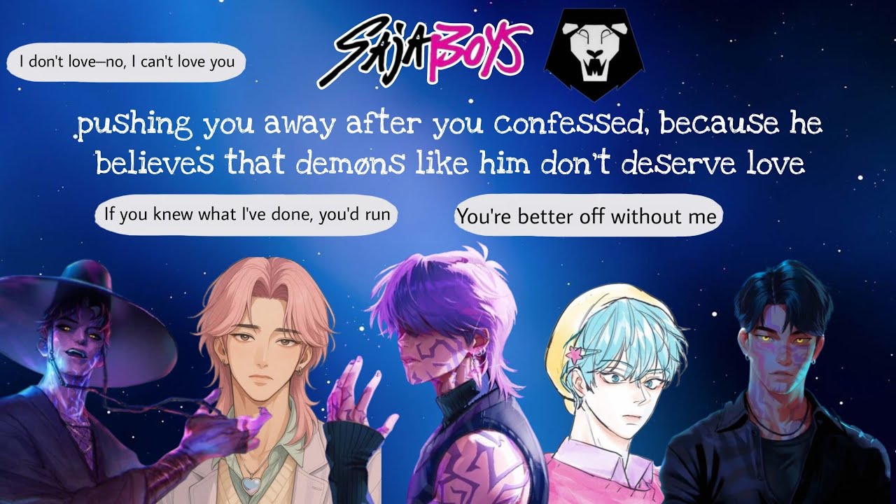 pushing you away after you confessed, because demøns like him don’t deserve love || saja boys x y/n