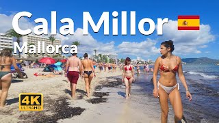 Cala Millor Beach Walk 4K Mallorca Spain 🇪🇸