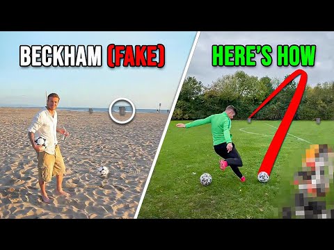 Beckham FAKED this trick shot!!! HERE'S HOW!!!