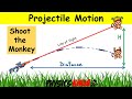 Projectile motion shoot the monkey