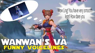 WANWAN'S FUNNY VOICELINES BY HER ORIGINAL VOICE ACTRESS SMOOTH LEGS LING WITH SKIRT AND MORE! MLBB!