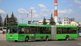 Полоцк. Поездка на автобусе МАЗ-105.465 маршрут 4 (ГОС№: АЕ 2728-2)