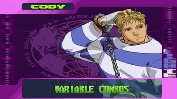 V-Cody V-ism Cody Variable Combos VCs - Street Fighter Alpha 3 SFA3 Upper/Max