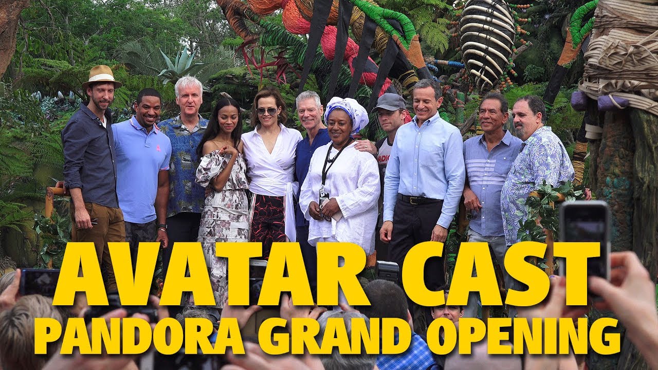 Zoe Saldana, Sigourney Weaver & James Cameron with AVATAR Cast & Creators | Pandora Grand Opening