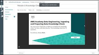 AWS Data Engineering Module 6 - Knowledge Check - Anand K