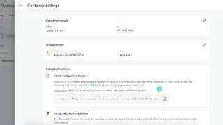 Install Google Optimize