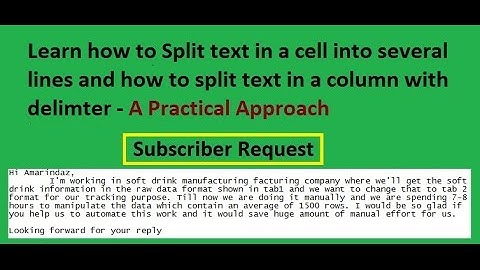 How to split text in a cell into several lines in Excel using VBA  Practical approach