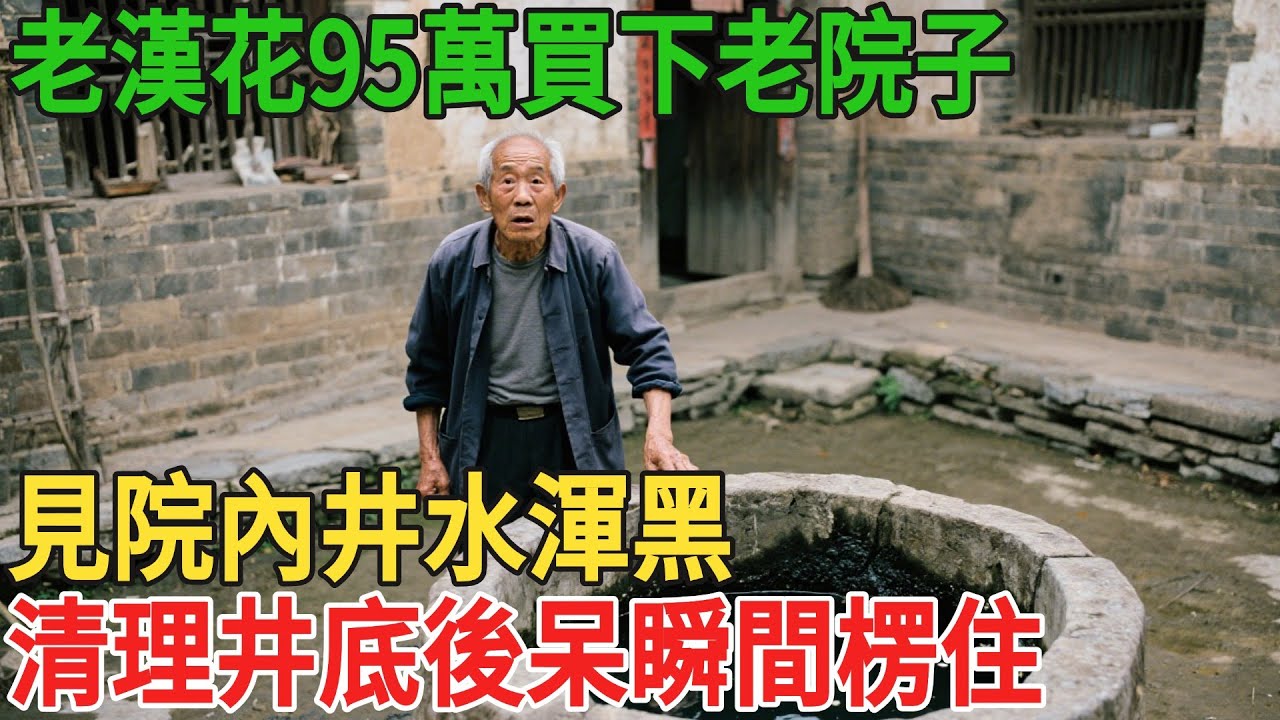 老漢花95萬買下老院子，見院內井水渾黑，清理井底後呆瞬間楞住 #奇闻 #故事分享 #故事 #故事頻道