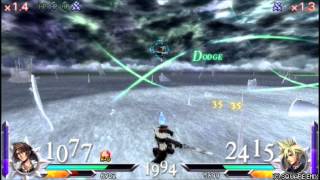 [Dissidia 012 Ad-Hoc] Bartz, Squall[Jet] vs Cloud[Akai] M1, M2, M3