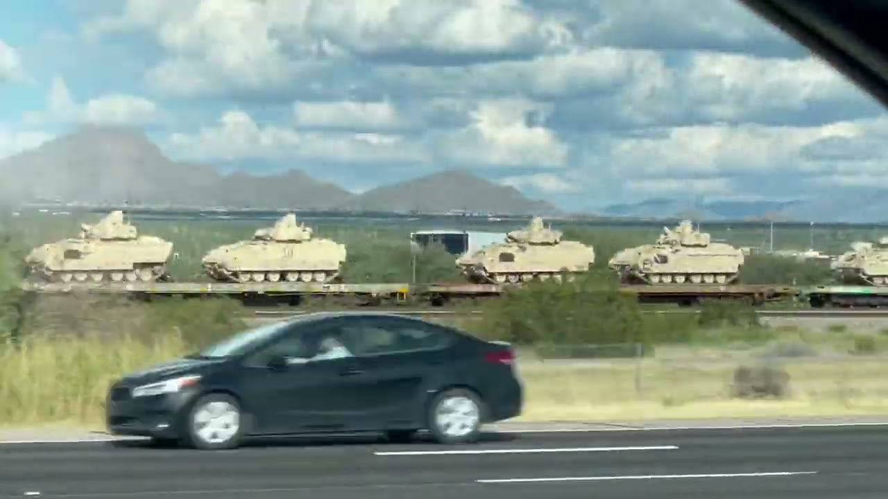 Military Vehicles Transported by Train ViralHog YouTube