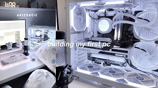 building my first PC 🤍 white aesthetic | lian li O11D mini, rtx 3060, kraken z63, intel i5