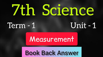 7th Science Term 1 Unit 1 Measurement Book back answer