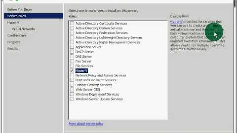 installing Hyper V on Windows Server 2008 R2 full installation