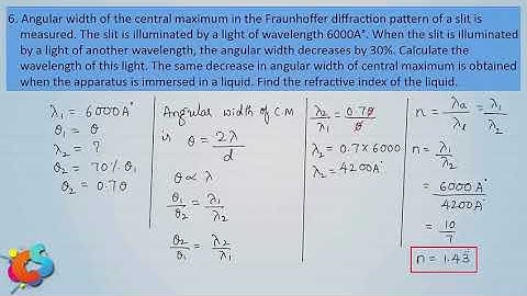 12 - Class 12 - Physics -Wave Optics -  Problems on diffraction Part 2