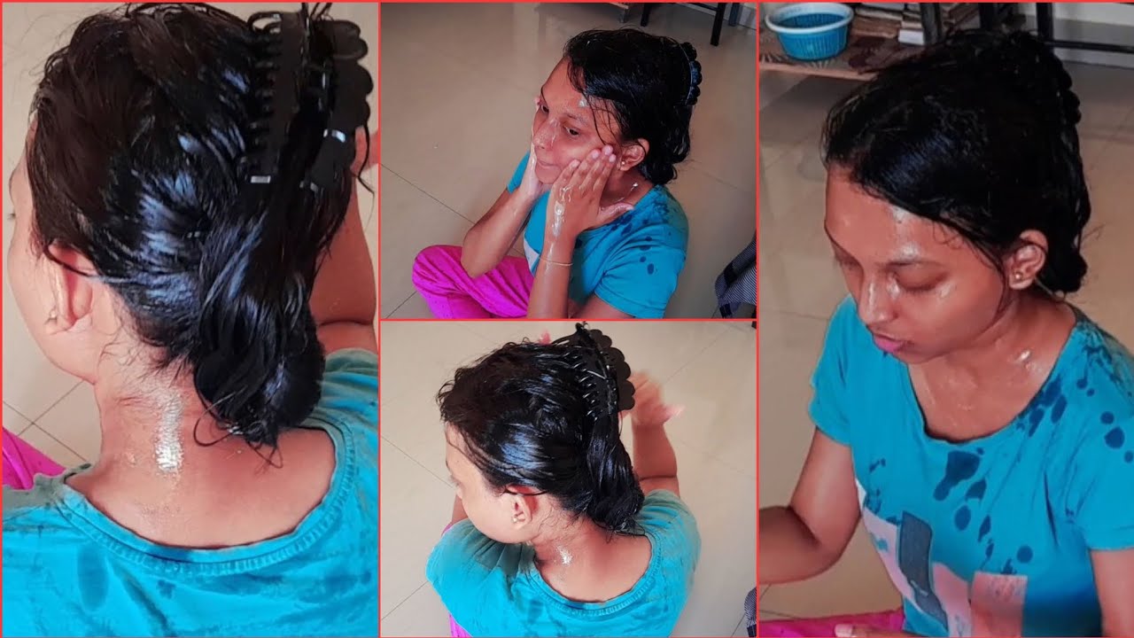 My daughter self heavy hair oiling vlog 👧