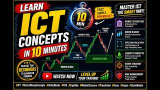 🔥🚀 LEARN ICT CONCEPTS IN JUST 10 MINUTES! ICT (Inner Circle Trader) concepts Trading for Beginners🚀