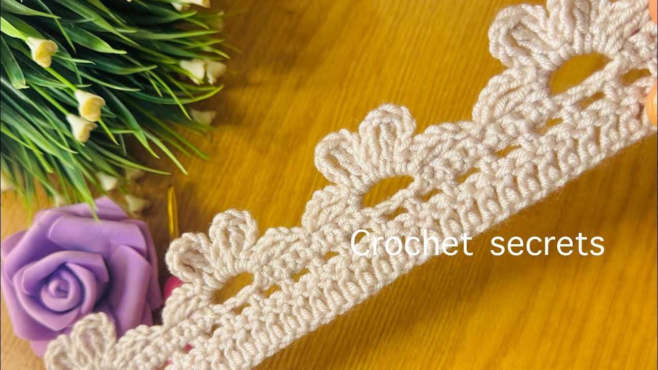 Easy Elegant Crochet Flower Border | Beginner Friendly Edging Tutorial