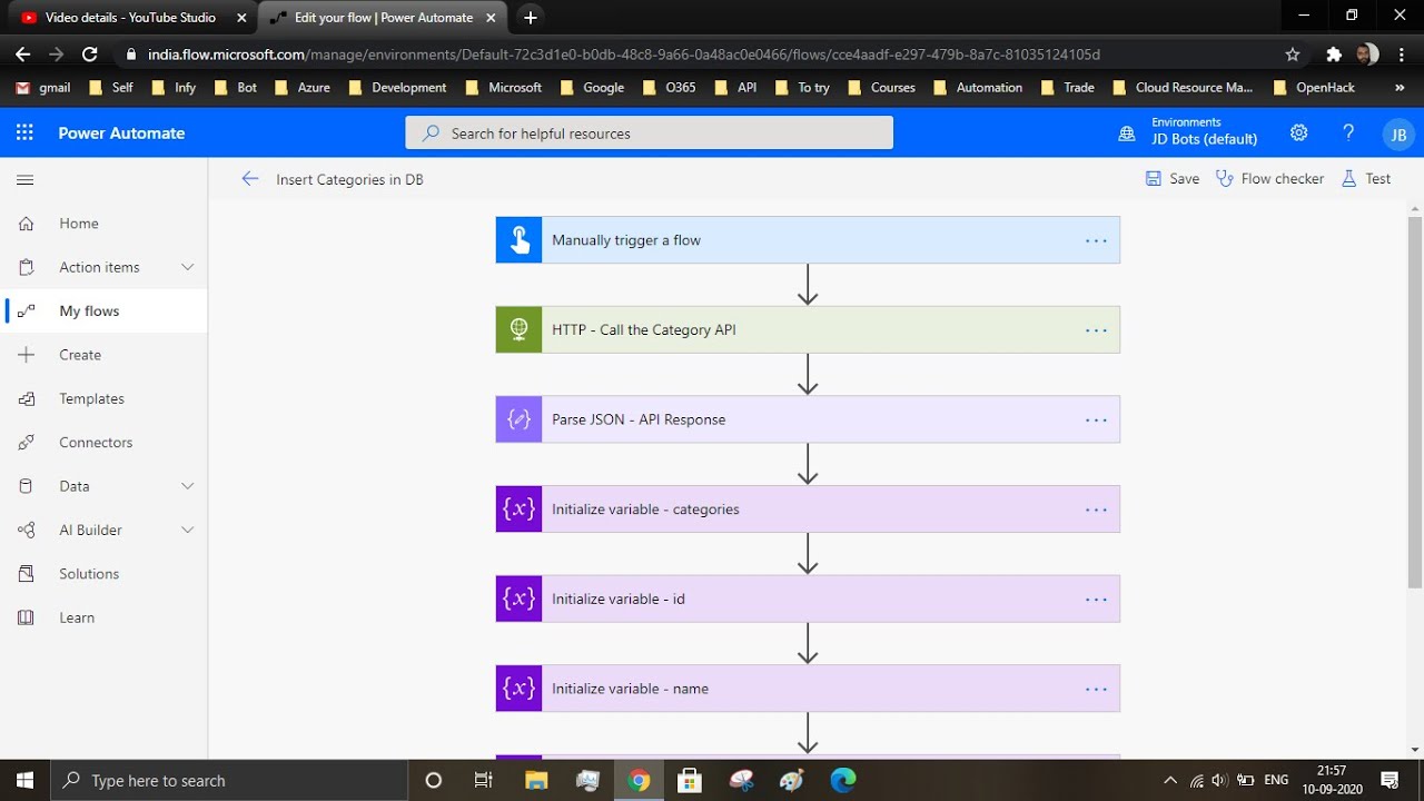 Insert Rows In The Azure Sql Db Table Using Power Automate | Send Api Response Data To Db