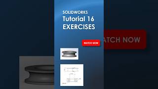 SolidWorks Beginner Tutorial #16: Grooved Pulley (Revolve & Chamfer)