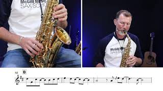 Video voorbeeld van "Your Latest Trick sax solo in an EASY key for alto saxophone"