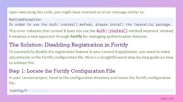 How to Disable Auth Register Route in Laravel 8
