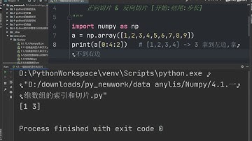 101 4 1Numpy一维数组的索引和切片   Python 知识库教程 入门到精通手把手带教 数据分析 数据挖掘 可视化