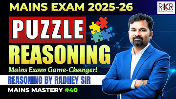 Puzzle I Mains Reasoning I IBPS Clerk I RRB PO I Live from offline Center I Radhey Sir