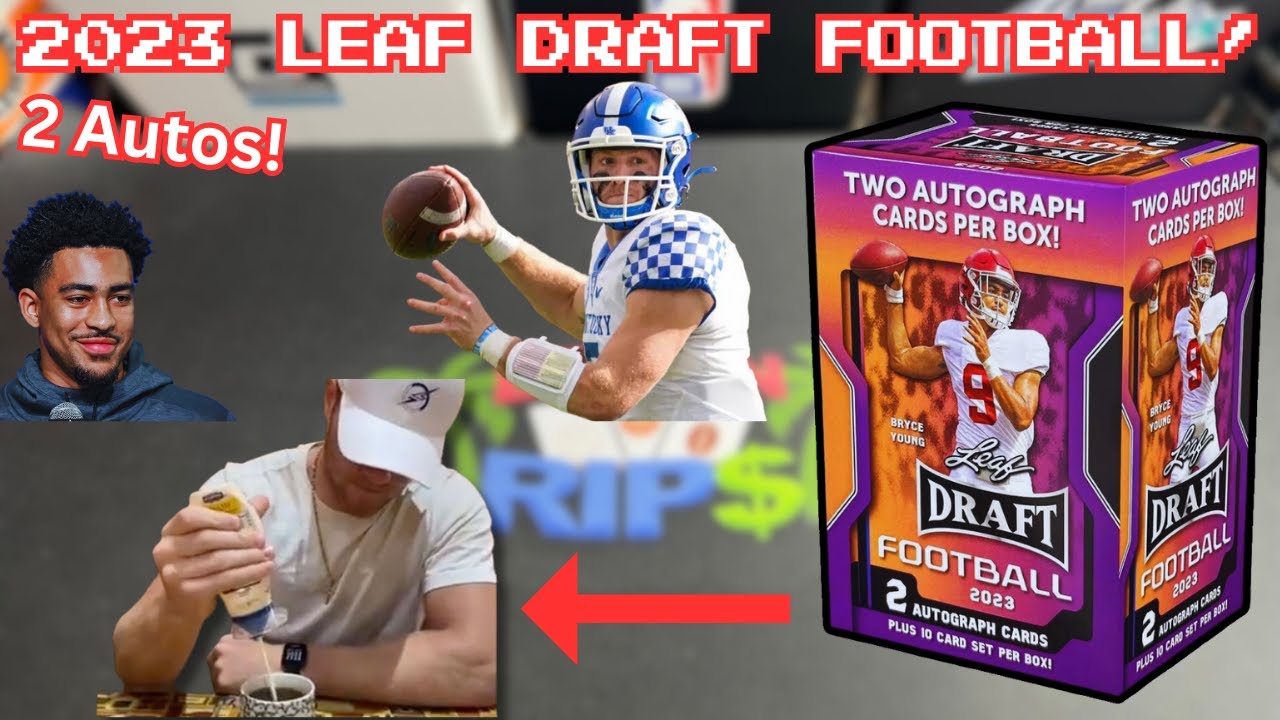 QB Auto! 2023 Leaf Draft Football Review! 