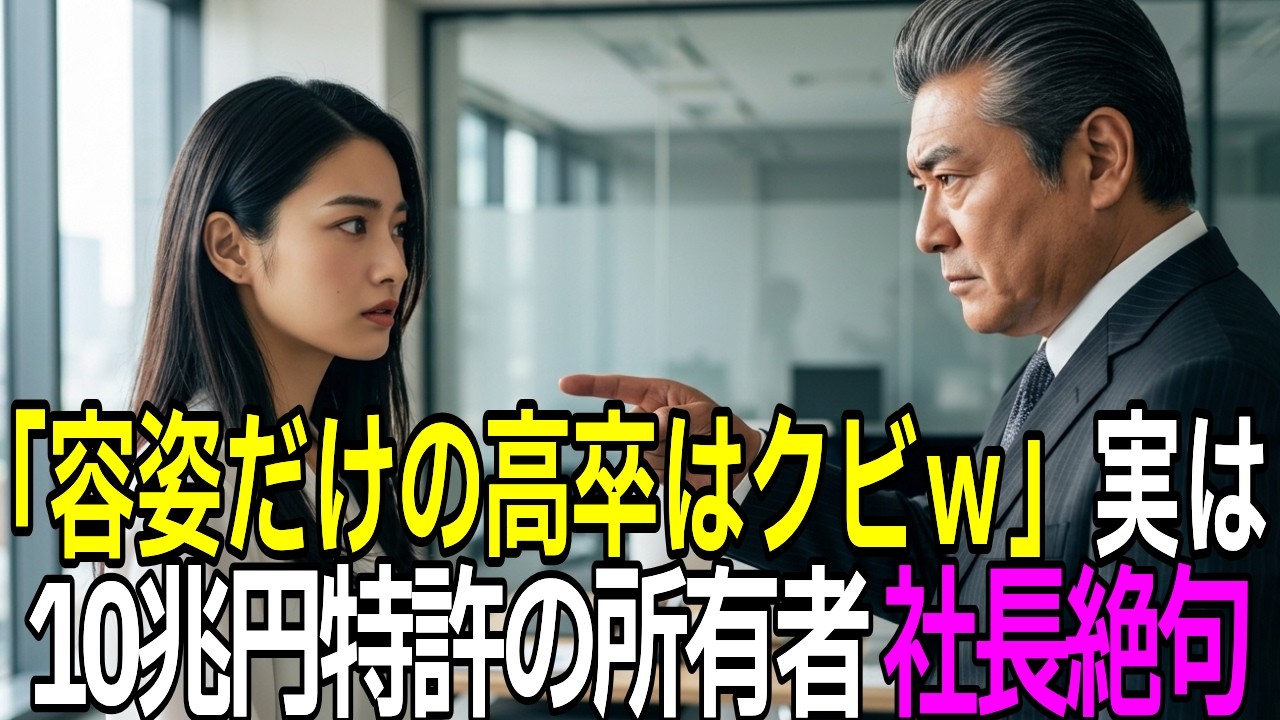 【驚愕】10兆円の特許を持つIQ200天才少女を「顔だけの高卒」と即解雇した新社長の末路…→翌日ライバル社へ転職、会社は即破産し業界追放へ【スカッとする話/朗読】