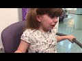 5 Year old getting ears pierced at Claire's