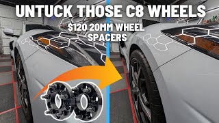 DIY C8 CORVETTE WHEEL SPACER INSTALL | FIX THE STANCE WITH NO RIDE COMPROMISE | $120 KIT