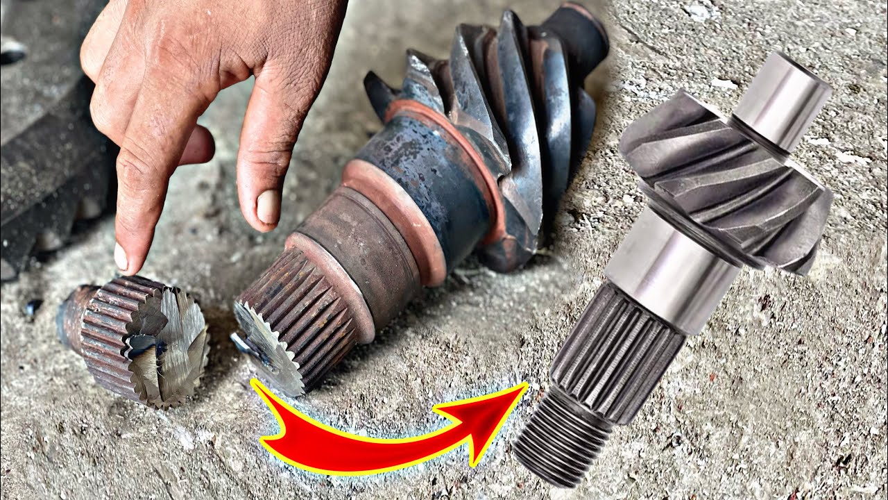How Passionate Machinist Rebuild 2 Piece Broken Pinion Gear Which