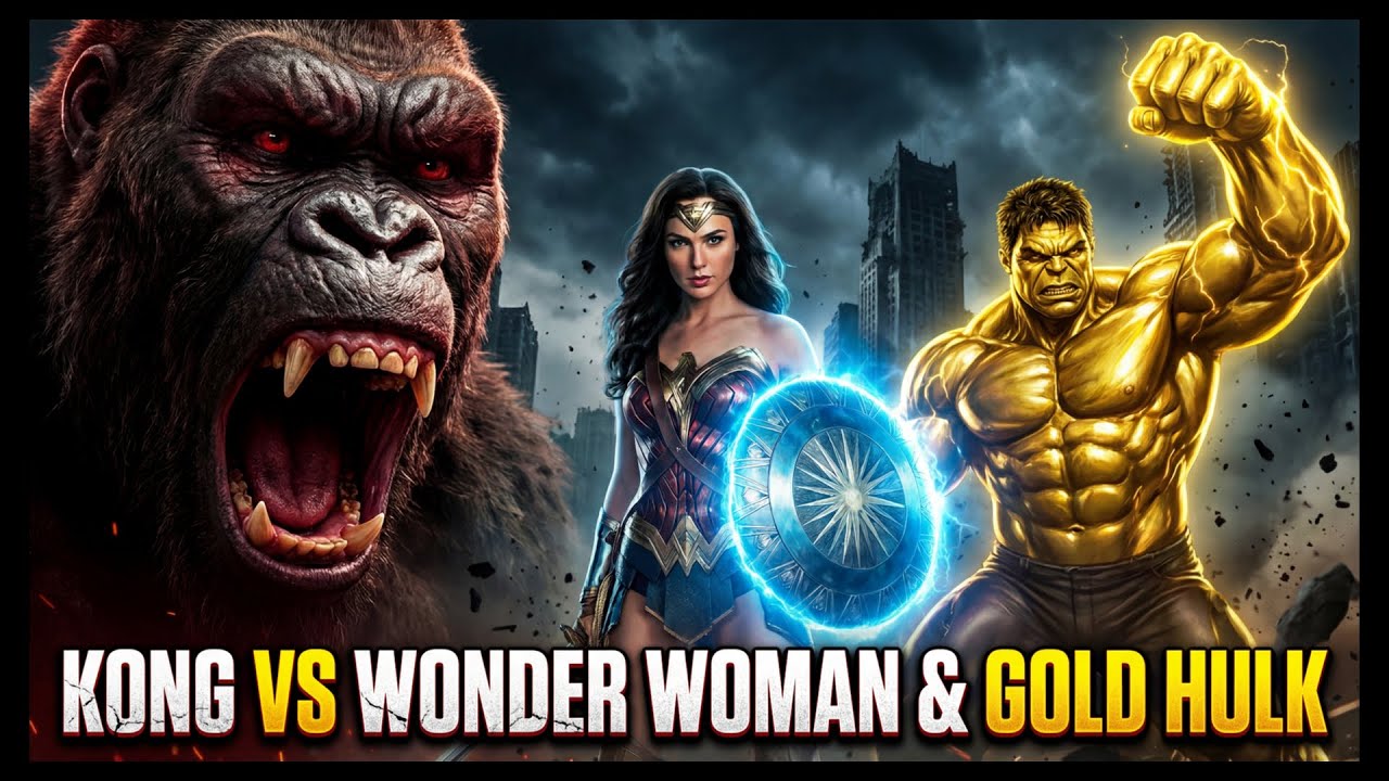 WONDER WOMAN & KING KONG vs GOLD HULK EPIC BATTLE! Earth Shakes as the Final Clash Begins