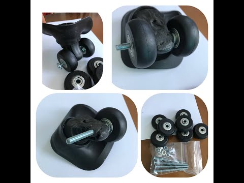 Колесо для валізи, d=46/з виступами 21 мм/0999, видео 2