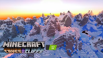Lava Aquifers! Minecraft Bedrock Caves and Cliffs Beta 1.17.0.56 RTX ON