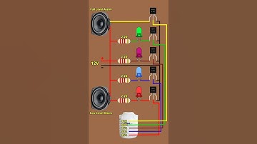 water level indicator with alarm #diy #shorts #electronics