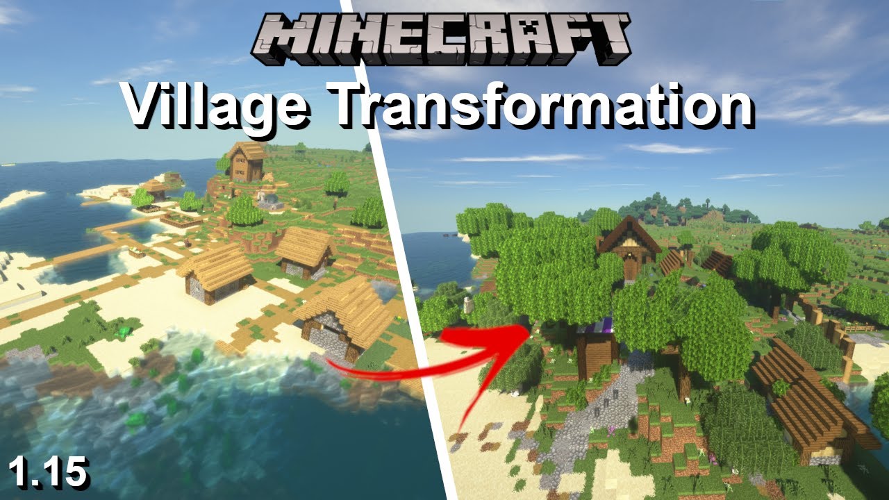 Minecraft 1.15 Plains Village Transformation | Timelapse - YouTube