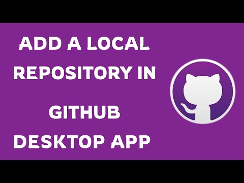 how to add a local repository in GitHub Desktop