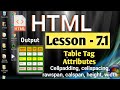 Table in Html || Cellpadding And Cellspacing Kaise Lgae Html Me🔥